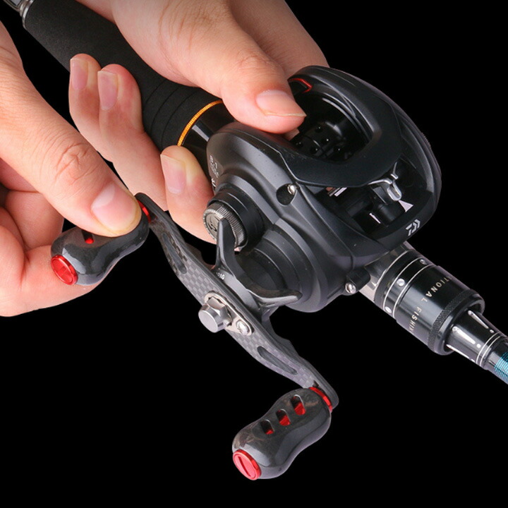 楽天市場】リールハンドルノブ ダイワ シマノ 2個セット （黒紅