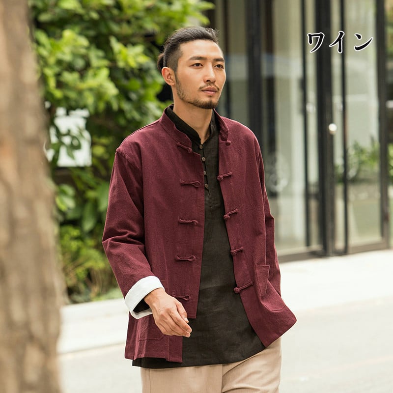 楽天市場】チャイナ服 ジャケット メンズ カンフー服 唐装 カジュアル