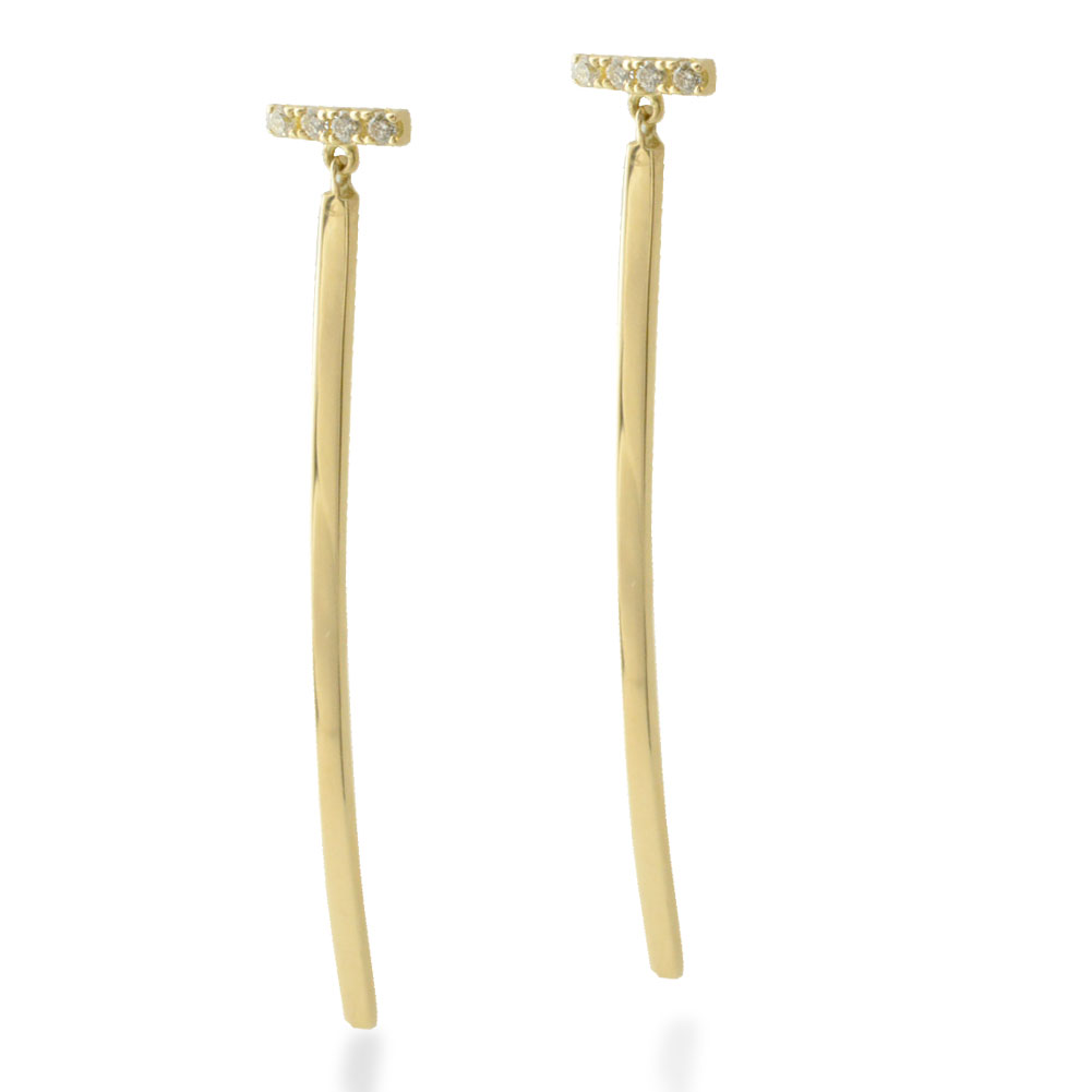 楽天市場】k18 ピアス 18k ダイヤモンド ダイヤ ロングピアス ゴールド