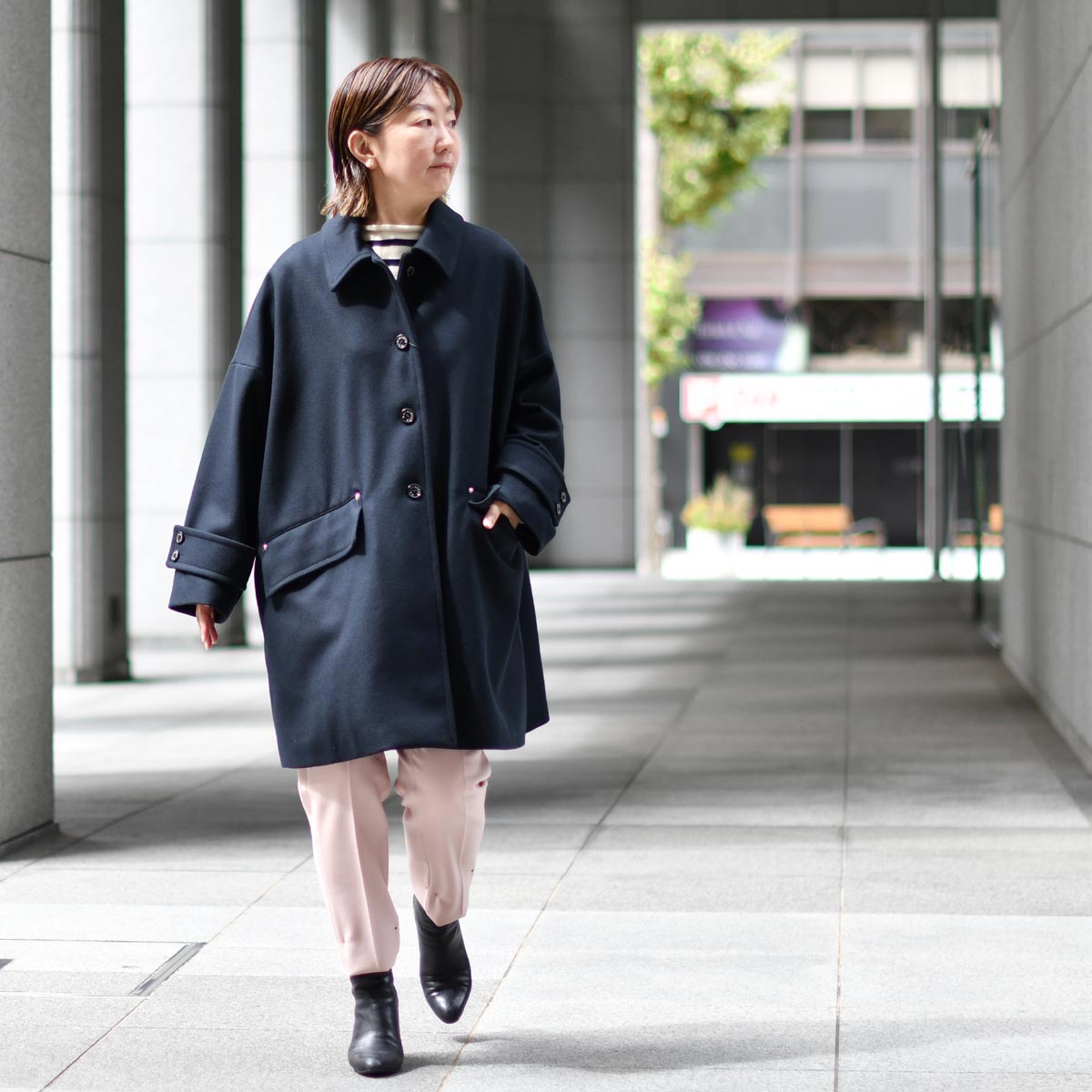 HYKE × Machintosh ゴム引きステンカラーコート HYKE × Machintosh