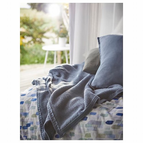 楽天市場】IKEA イケア ひざ掛け ブルーグレー 130x170cm m60549548