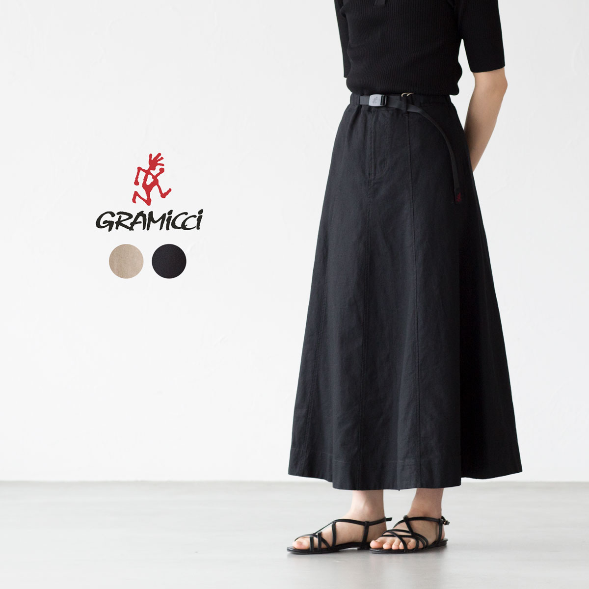楽天市場】【10%OFF】グラミチ リネン フォルサム スカート Gramicci
