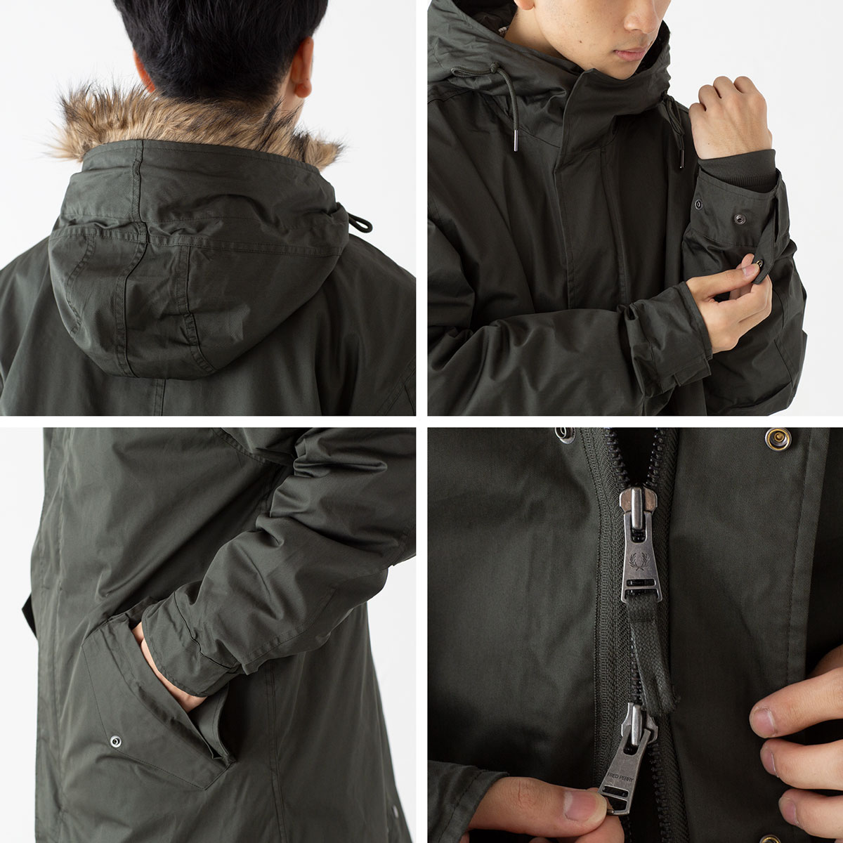 楽天市場】フレッドペリー FRED PERRY モッズコート ジップイン