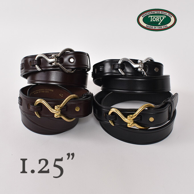 楽天市場】Tory Leather / 1.25” Bridle Leather Hook Buckle Belt
