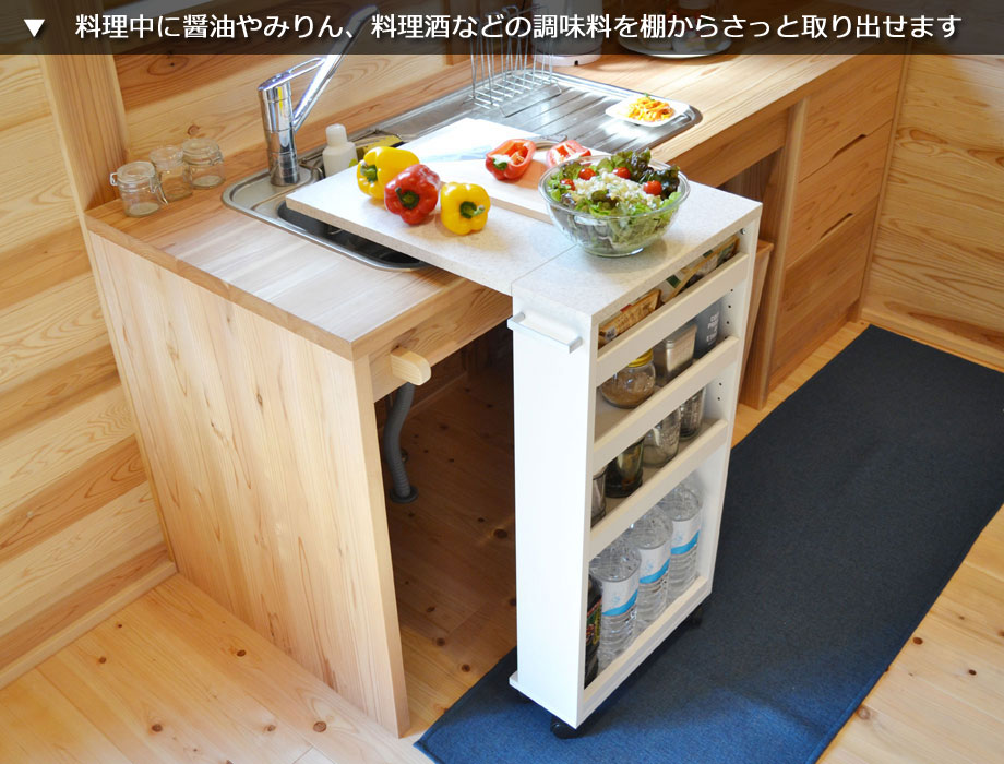 楽天市場】キッチン 作業台 高さ80cm/85cm コンパクトに折りたたみ