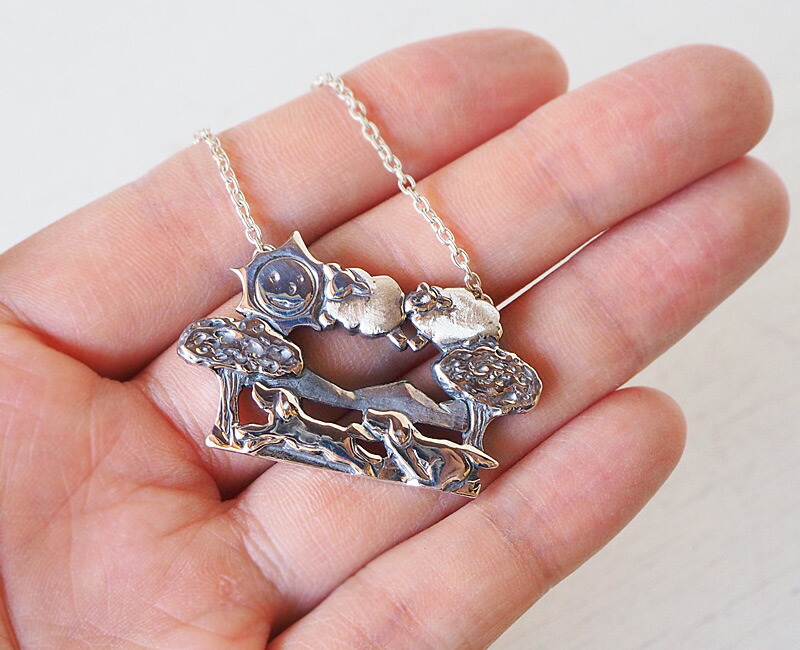 楽天市場】moge（モゲ） 手作りシルバーアクセサリー 羊雲とワンコ