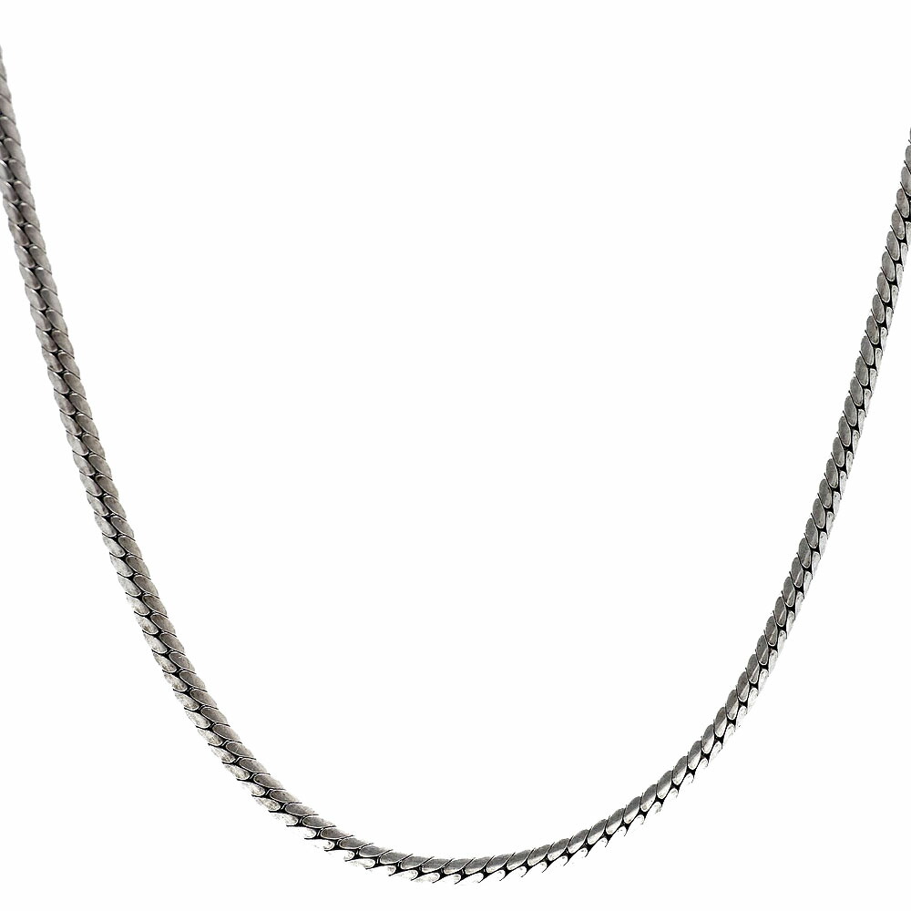 楽天市場】シルバー925 スエッジ喜平 ネックレス[銀色 プレス 幅2.5mm