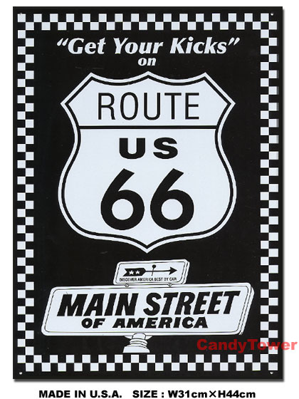 楽天市場】ルート66 メインストリート・オブ・アメリカ ブリキ看板