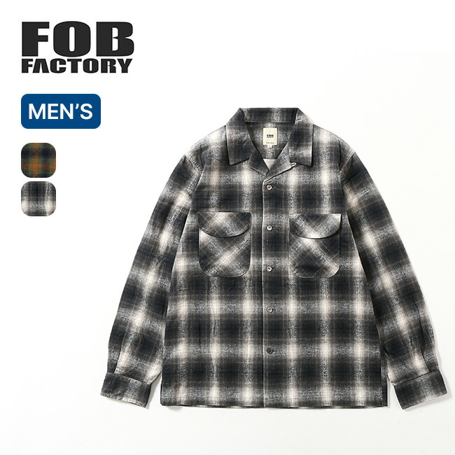 楽天市場】エフオービーファクトリー ネルオープンカラーシャツ FOB