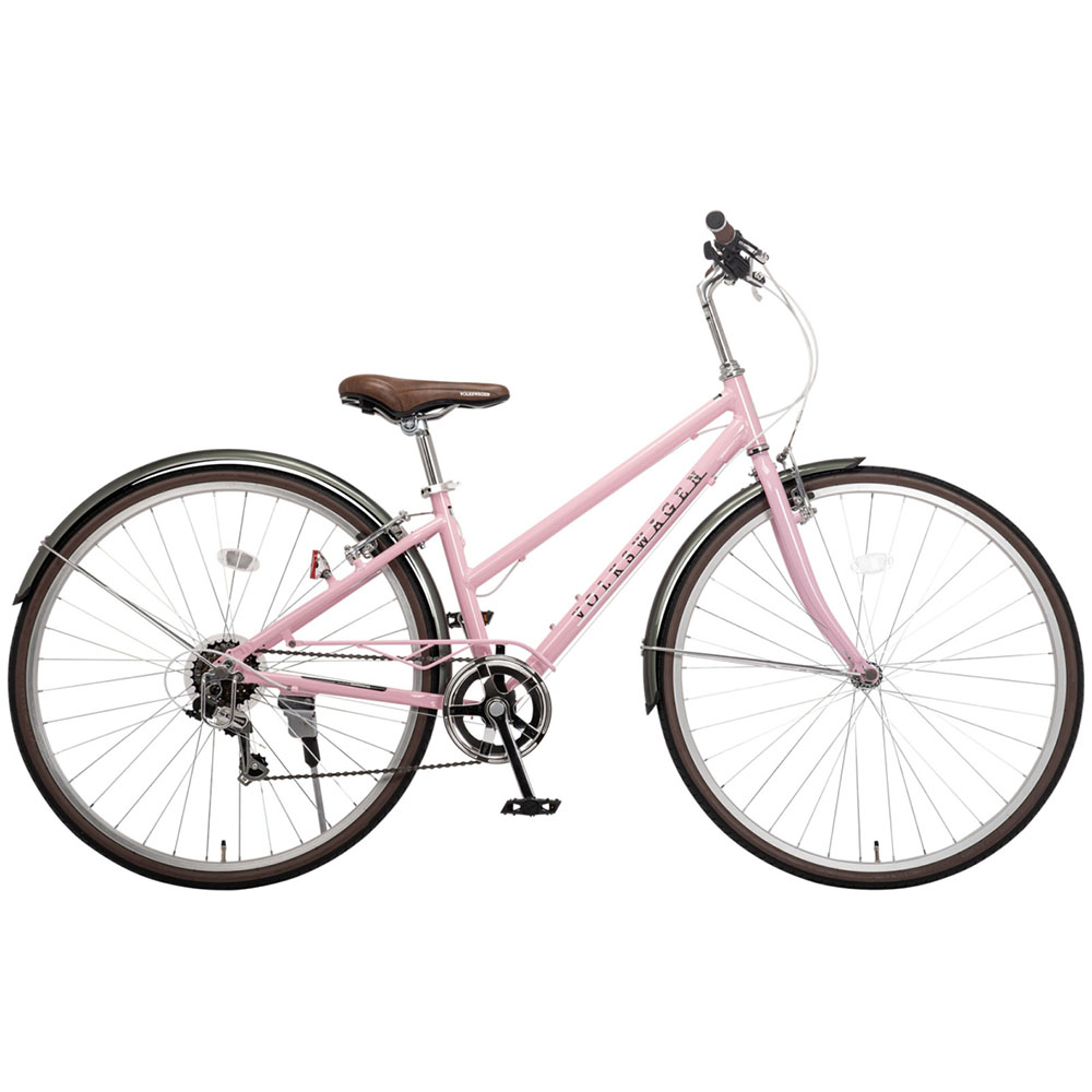 ピンク クロスバイク アルミフレーム SHIMANO 24段 ピンク クロス