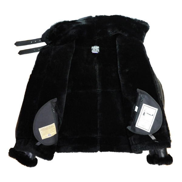 楽天市場】AVIREX B-3 フライトジャケット ムートン ブラック [ 40