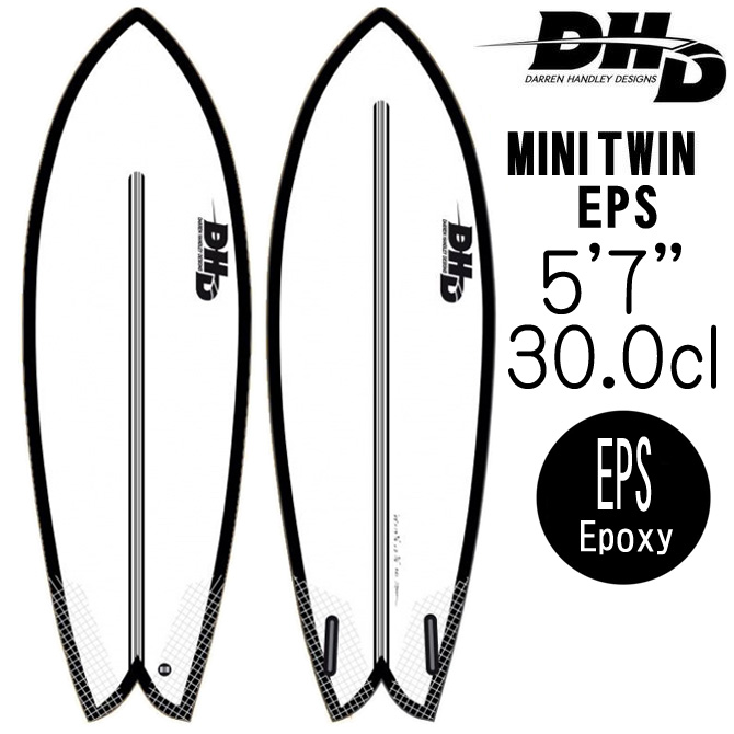 楽天市場】DHD サーフボード ミニツイン EPS モデル 5'7