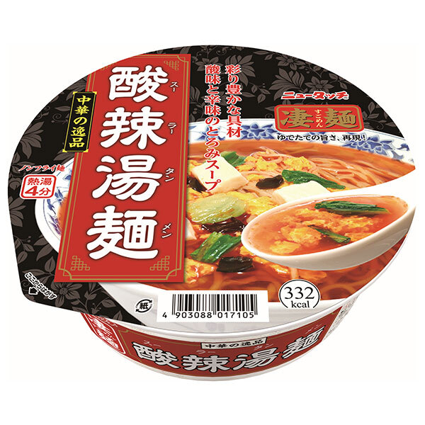 楽天市場】ヤマダイ ニュータッチ 凄麺 中華の逸品 酸辣湯麺 111g×12個