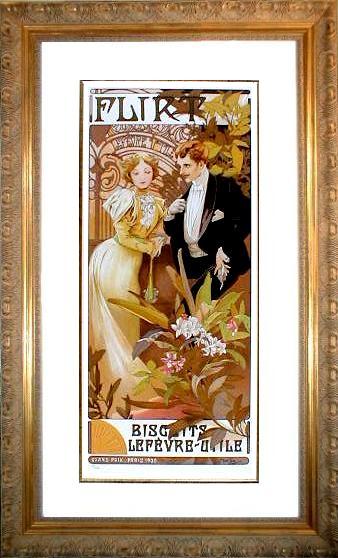 楽天市場】アルフォンス ミュシャ リトグラフ フラートビスケット リク