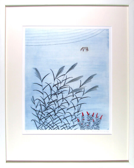 楽天市場】南桂子 馬とススキ 銅版画 : ギャラリーダッドアート