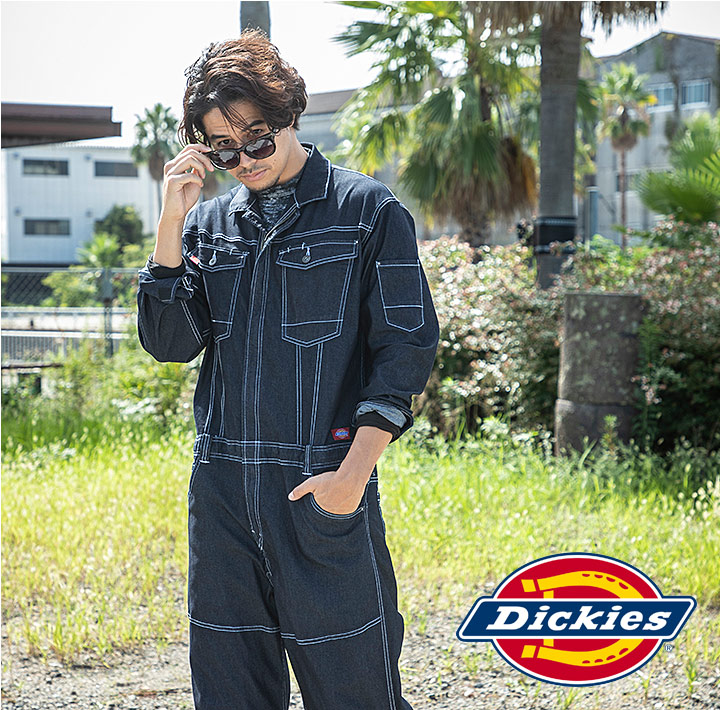 楽天市場】ディッキーズ つなぎ 長袖 ストレッチ デニム Dickies D-706