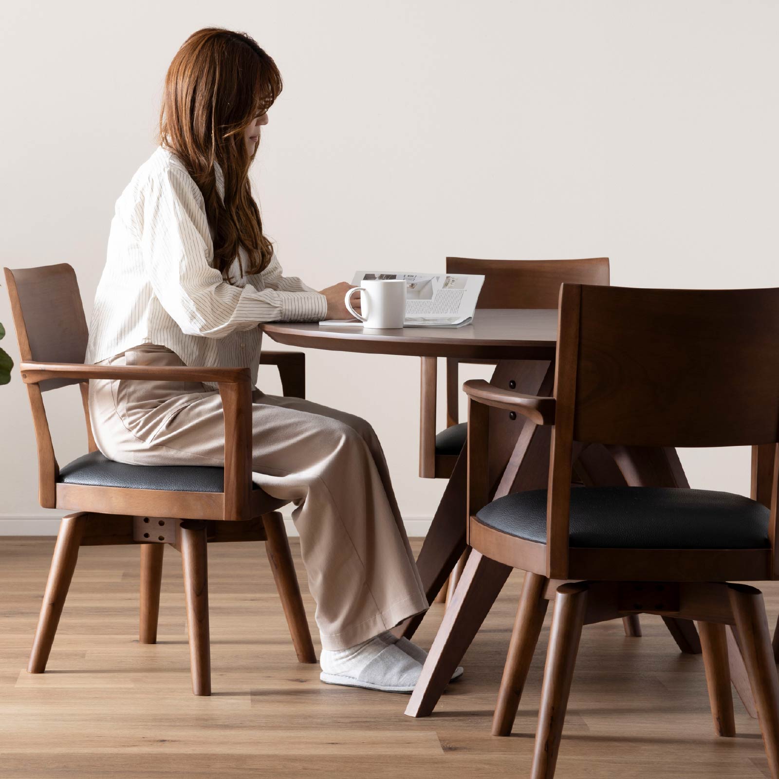 楽天市場】ダイニングチェア 回転 チェア 肘付 チェア 回転 椅子