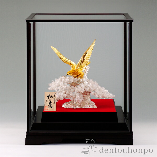 楽天市場】純金 松に鷹 500g ( 光則（金工芸） プレート名入れ有料