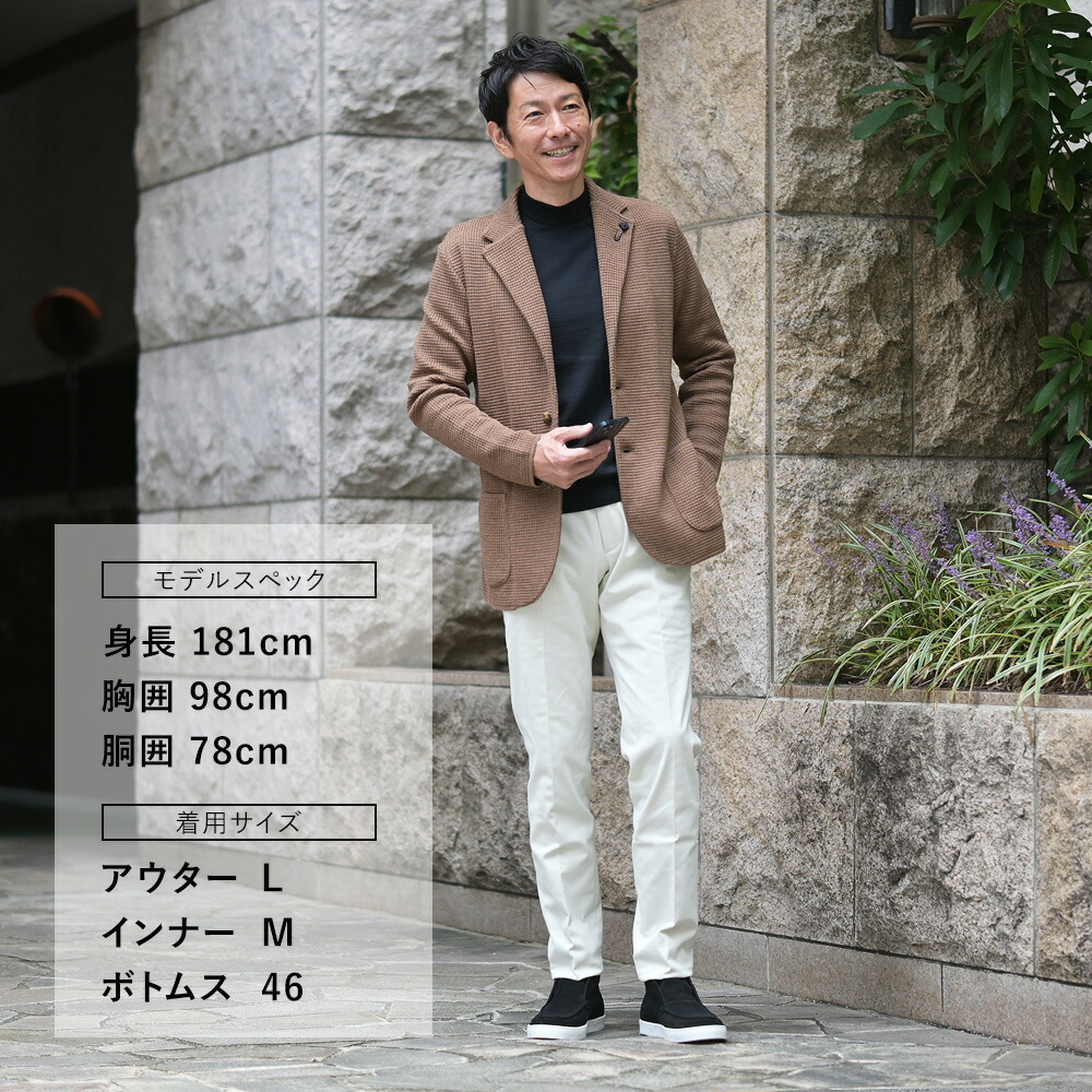楽天市場】ラルディーニ LARDINI ニットジャケット メンズ 2つ釦