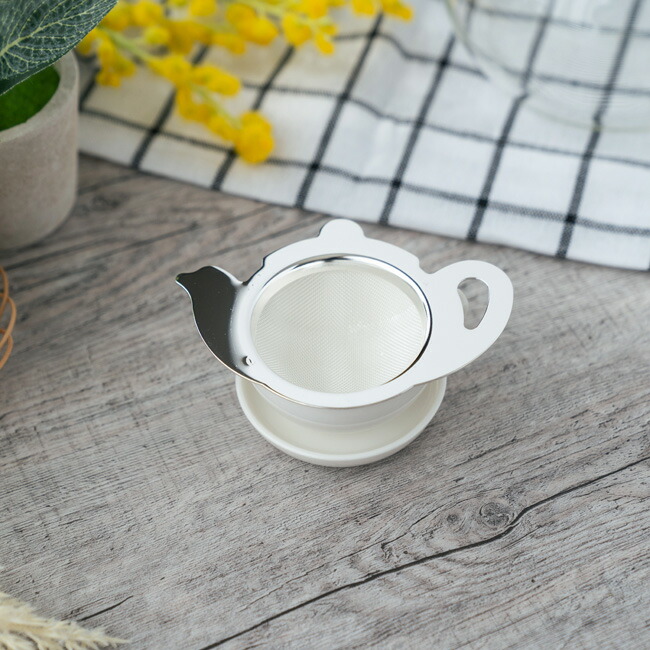 楽天市場】『ティーポット型茶こし シルバー』【茶こし ストレーナー