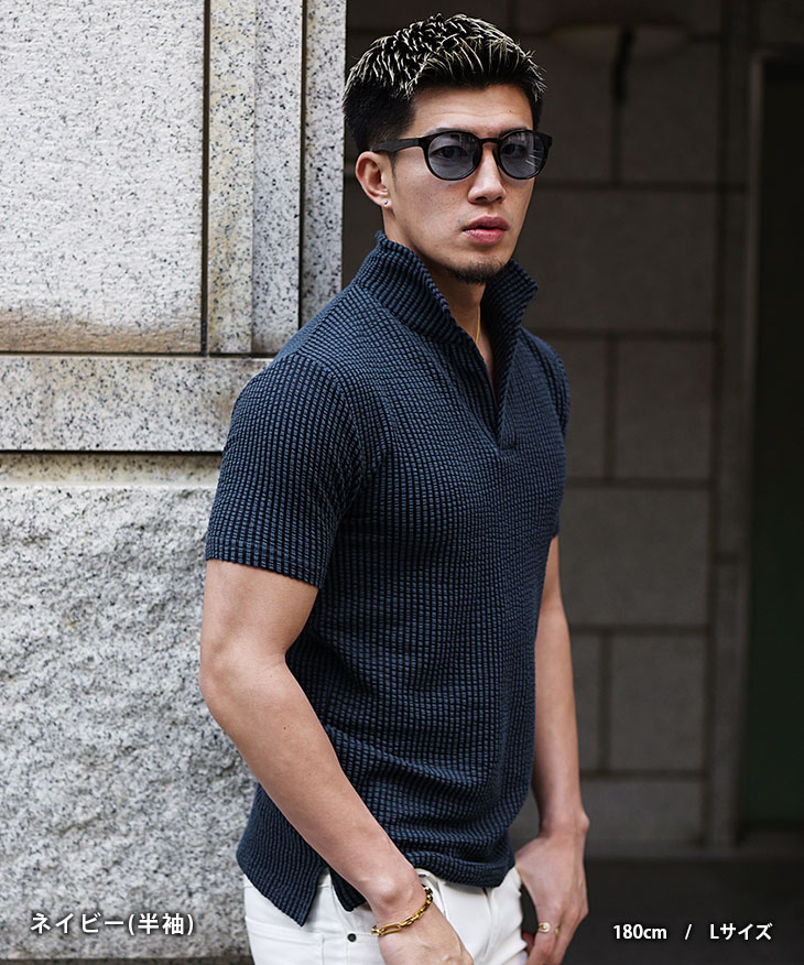 楽天市場】ポロシャツ メンズ 7分袖 ポロシャツ 半袖 メンズ 半袖