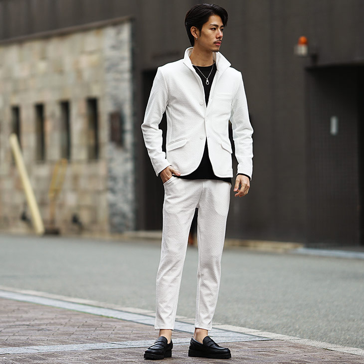 楽天市場】セットアップ メンズ ジャケット イタリアンカラー