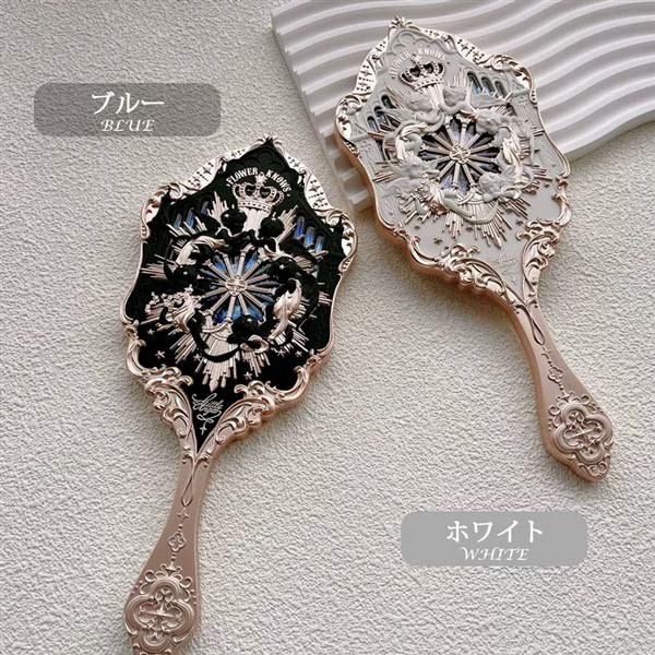 楽天市場】ハンドミラー 手鏡 ロココ調 ロリータ風 エンジェル 菱形