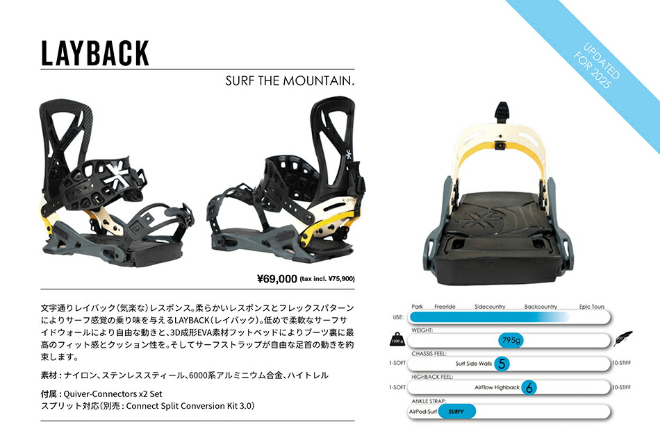KARAKORAM Layback M カラコラム レイバック スプリット仕様