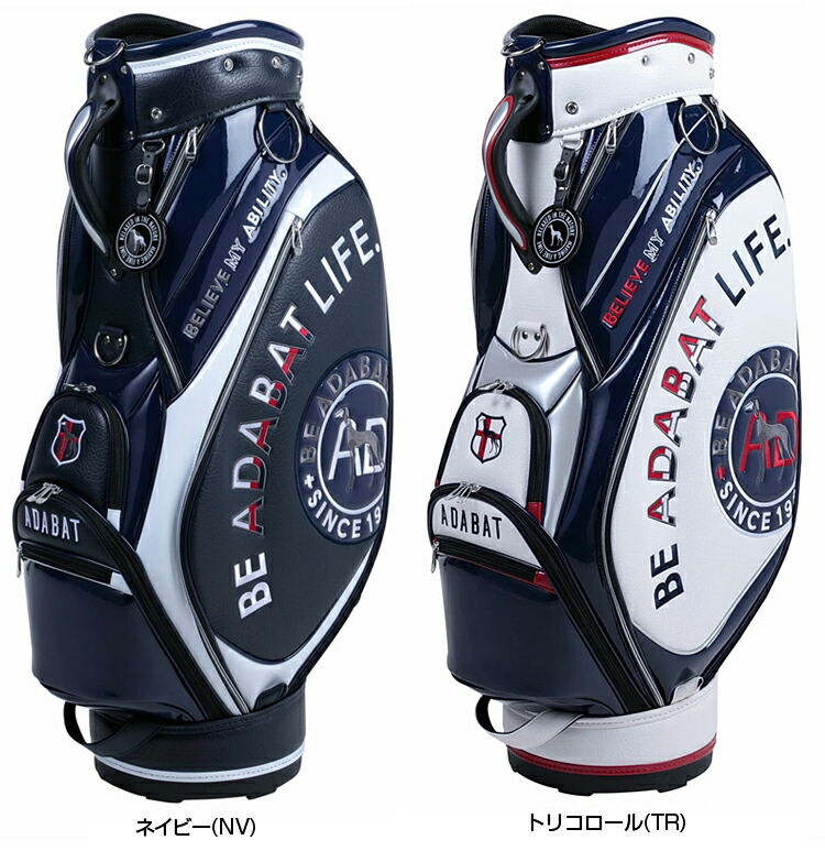 adabat キャディバッグ ネイビー/ホワイト/レッド adabat キャディ