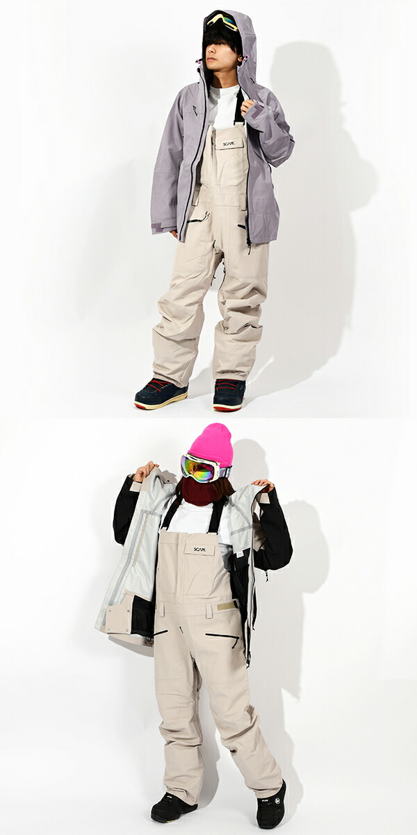 楽天市場】送料無料 スノーボードウェア SCAPE エスケープ BIB PANTS