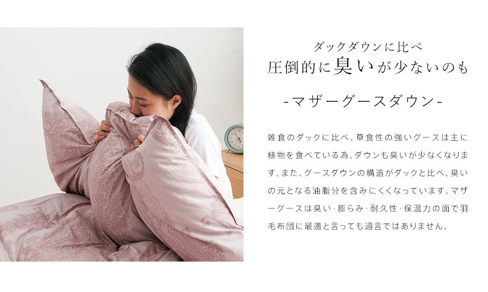 楽天市場】羽毛布団 二層式 ランディスマザーグース95％ マザーグース