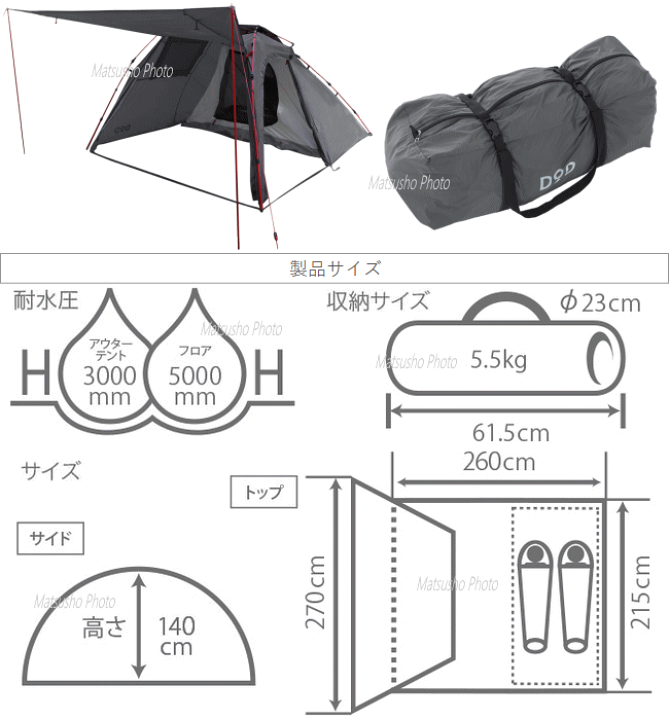 楽天市場】【最大10,000円OFF＋全品P2倍！19日20時から】DOD テント