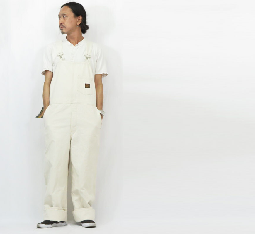 moimoi】ホワイトコットンジッパーオーバーオール オーストラリア発