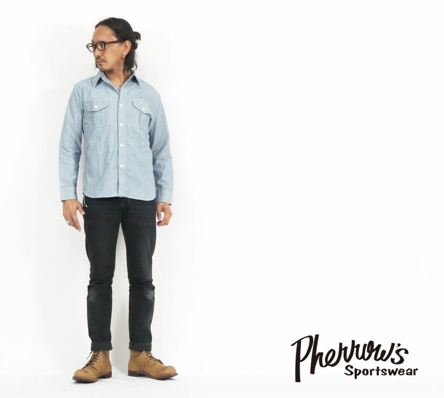 楽天市場】フェローズ PHERROW'S 長袖 ロングスリーブ ヒッコリー