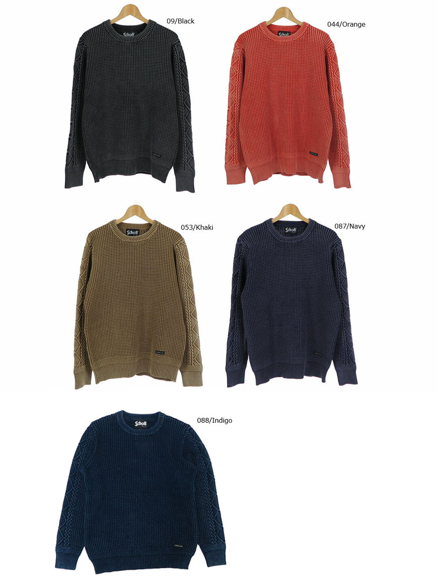 楽天市場】ショット Schott ダルカラー クルーネック ニット 3174011