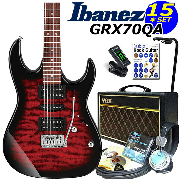 楽天市場】Gio Ibanez アイバニーズ GRX70QA TRB エレキギター 初心者