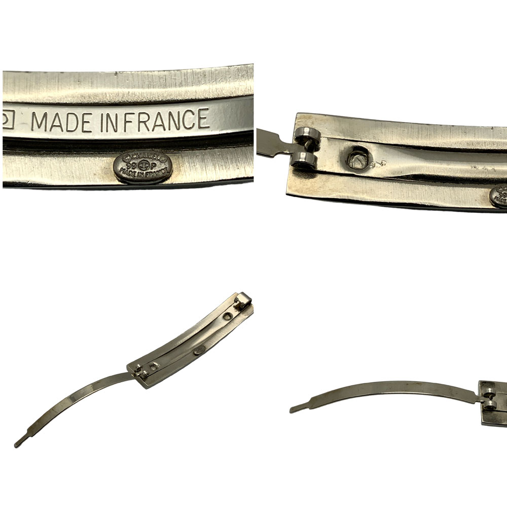 楽天市場】【中古】CHANEL （シャネル）ロゴプレート バレッタ メタル