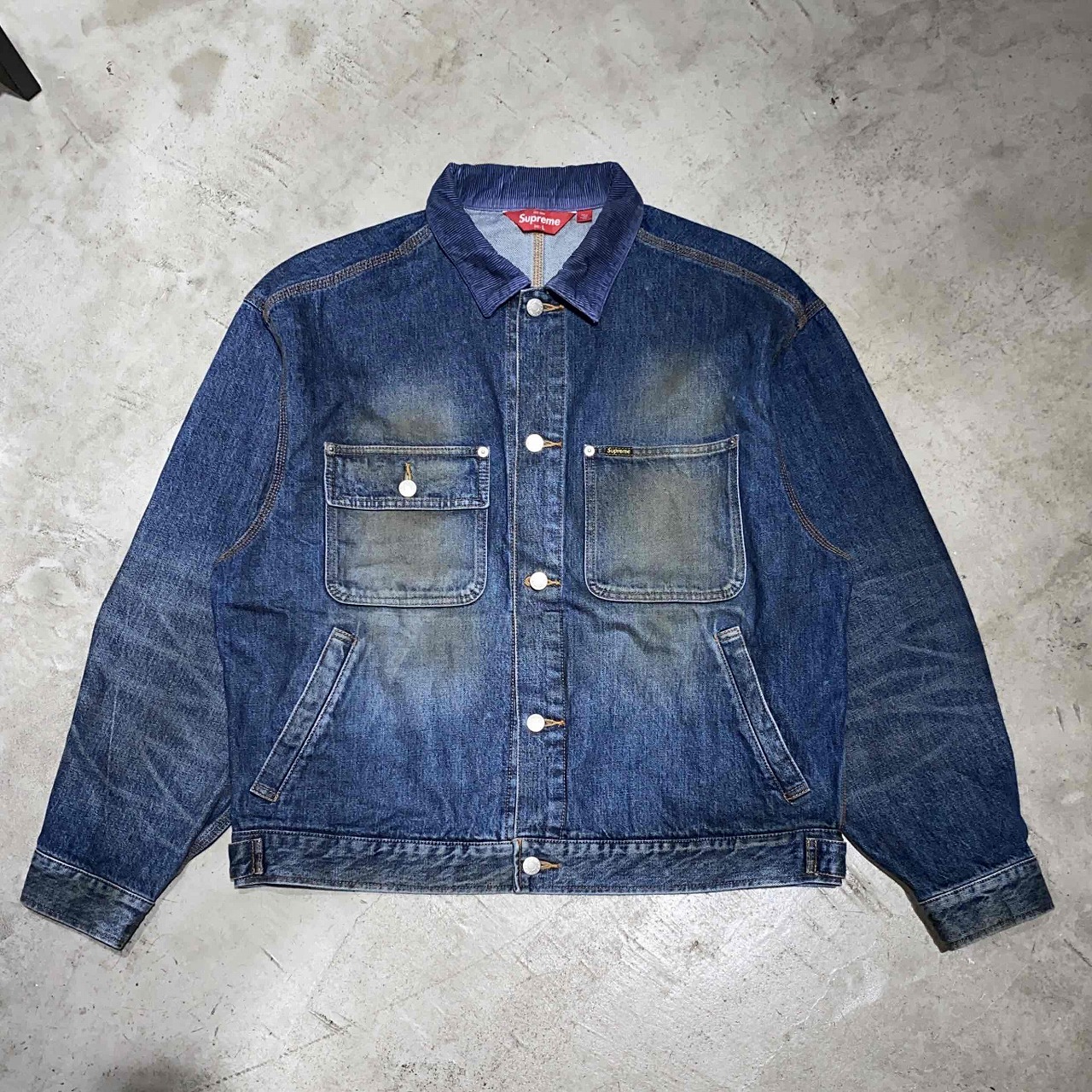 楽天市場】Supreme 25aw Distressed Selvedge Trucker Jacket Washed