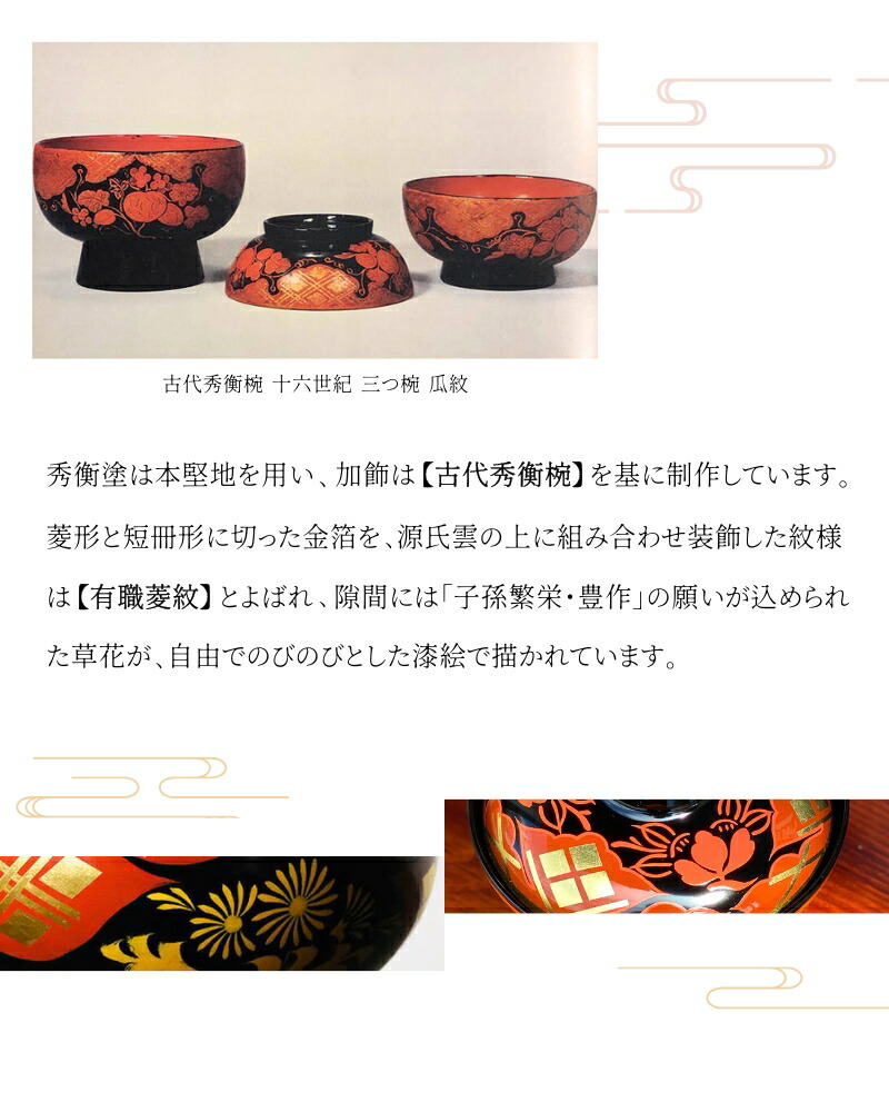 楽天市場】【ふるさと納税】 秀衡塗 秀衡さくら重 3段・7寸 / 漆器