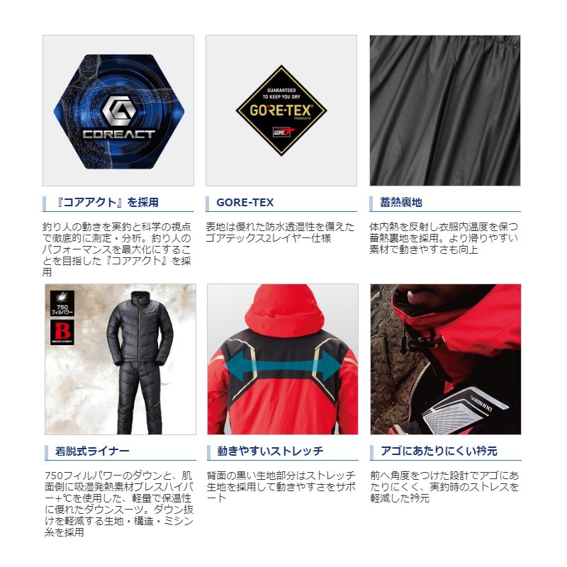 楽天市場】シマノ(Shimano) RB-111S NEXUS・GORE-TEX ウォームスーツ
