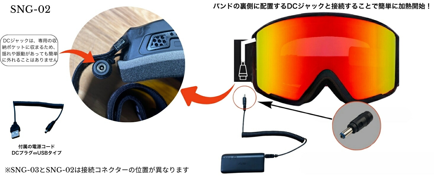 楽天市場】FUJIKAZE 電熱ゴーグル SNG-02 スノボ スキー 曇らない