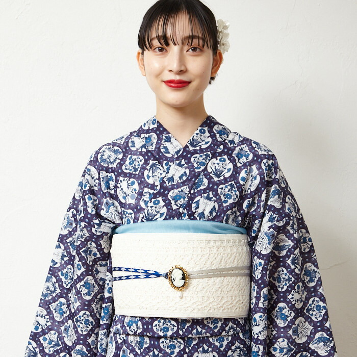 楽天市場】半巾帯「 コットンレース半巾帯 」公式 ふりふ 浴衣帯 半幅