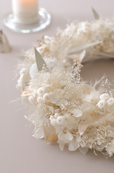 楽天市場】クリスマスリース ホワイトリース 特大 Lサイズ 玄関 飾り