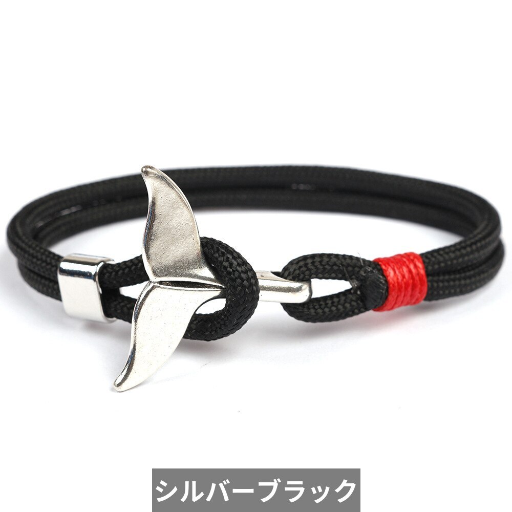 楽天市場】【送料無料】 ブレスレット クジラ ロープ メンズ