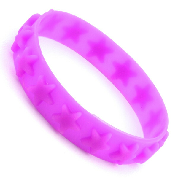 楽天市場】【メール便対応】カラブレ シリコンブレスレット ≪星型