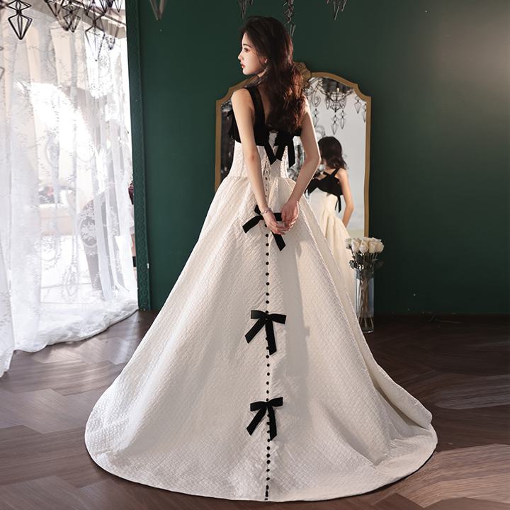 THEREDTHREAD エスリボンドレスプリー black×white THEREDTHREAD エス