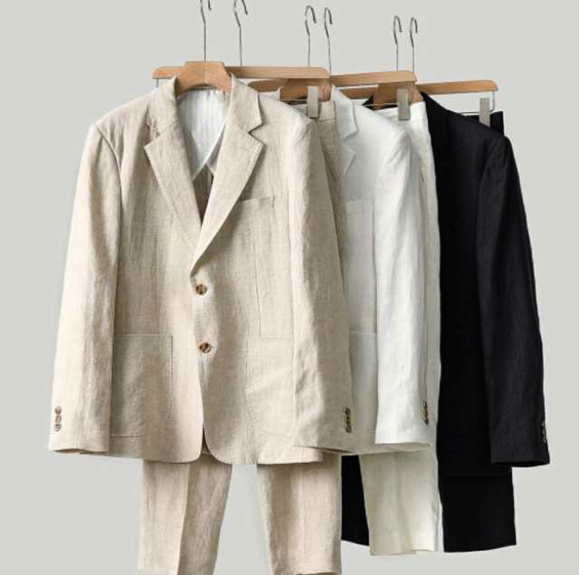 楽天市場】スーツ セットアップ 上下 メンズ リネン 長袖 テーラード
