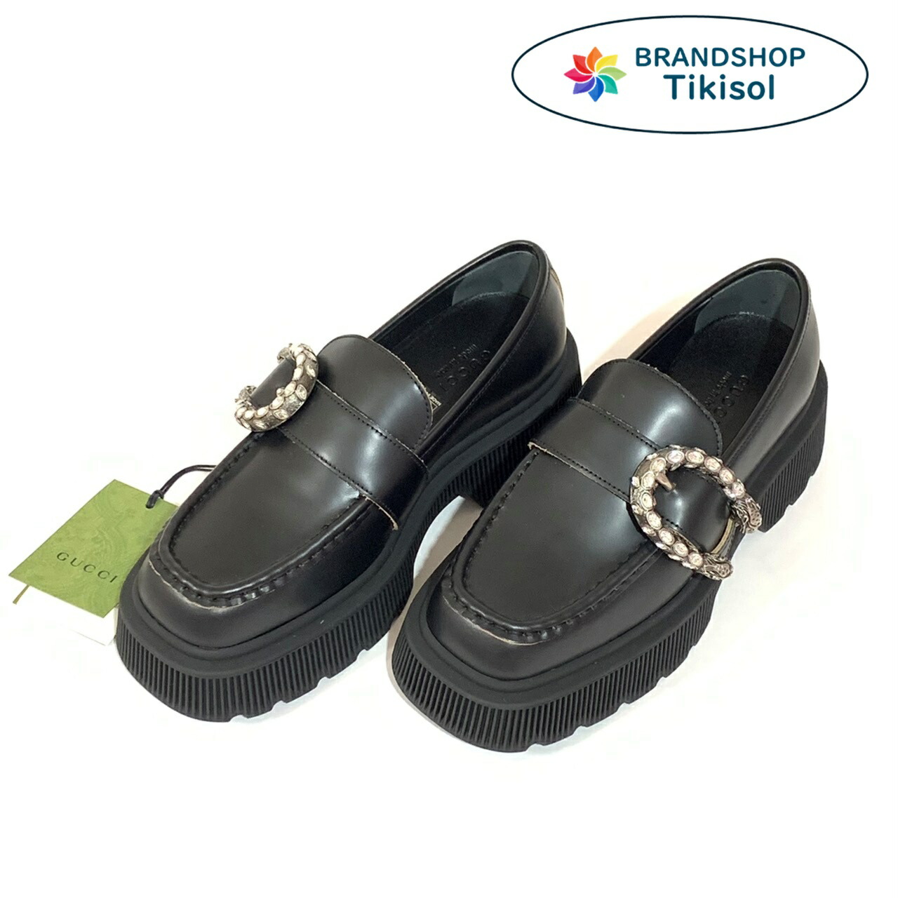 楽天市場】【未使用品】GUCCI グッチ デュオニュソス 厚底 ローファー