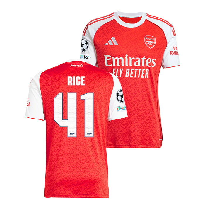 楽天市場】○アーセナル 25-26 ホーム 半袖 ユニフォーム No.41 ライス
