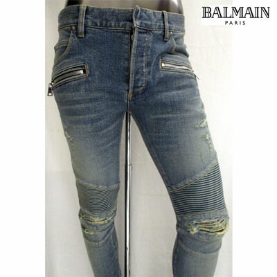 楽天市場】バルマン BALMAIN メンズ パンツ ボトムス デニム バイカー